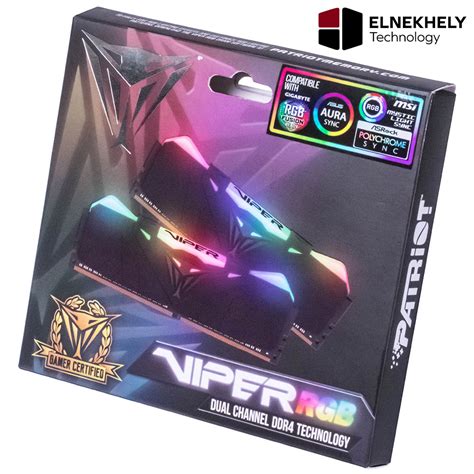 Patriot Viper RGB Black 16GB 2x8GB 3200mhz CL16 Gaming Memory ...