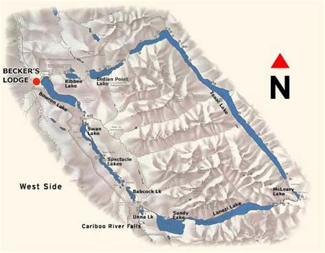 Bowron Lakes Canoe Circuit Map