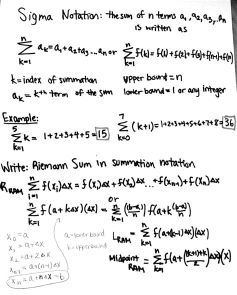 Use of Riemann Sum - The Definite Integral and applications