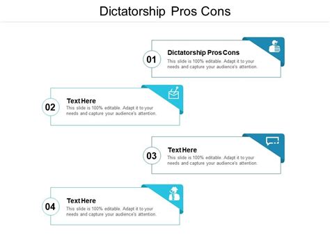 Dictatorship Pros Cons Ppt Powerpoint Presentation Gallery Graphics ...