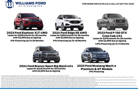 Car Specials | Ford Dealership Near Vestal, NY | Williams Ford of ...