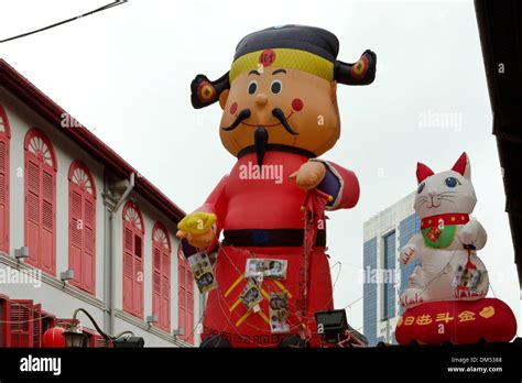 Chinese New Year decorations in Chinatown, Singapore Stock Photo - Alamy