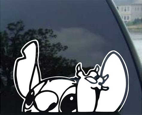 Stitch Cute Funny Vinyl Decal Waving Auto Window Sticker Decal | Etsy