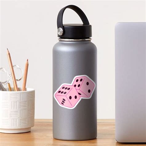 "Pink Pair of Dice" Sticker by XamXam00 | Redbubble