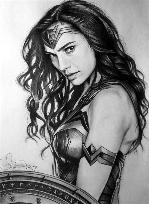 Wonder Woman Pencil Drawing - bestpencildrawing