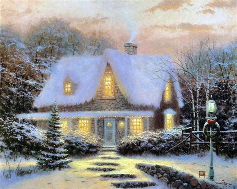 Thomas Kinkade Winter - Winter Fan Art (23436571) - Fanpop