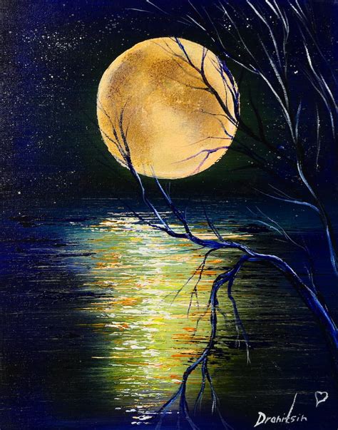 Moon Abstract Painting By Our Originals Reproduction ...