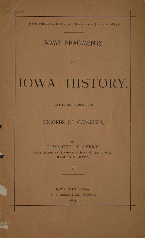 Some fragments of Iowa history : gathered from the records of Congress ...