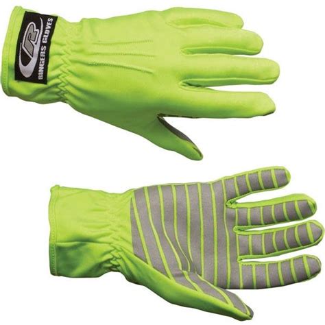 Ringers Gloves Hi-Vis Traffic Control Gloves w/ Reflective Palms, Lime ...