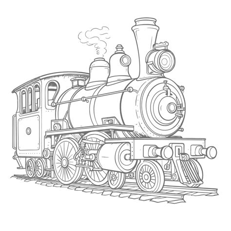 Coloring Pages For Train Outline Sketch Drawing Vector, Train Drawing ...