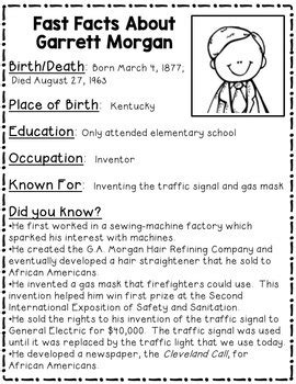 Garrett Morgan Biography Activities | TpT Digital Activity Distance ...