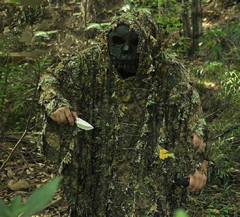 Tactical Military CS Ghillie suit Stealth camouflage suit mesh net ...