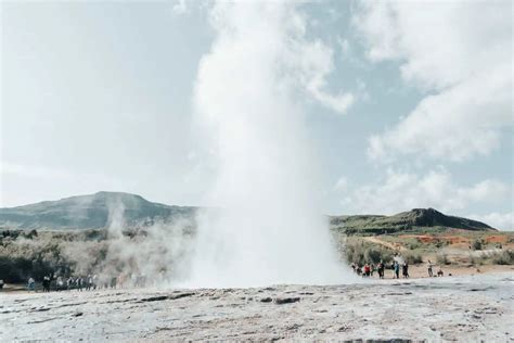 Strokkur and Geysir Hot Springs in Iceland