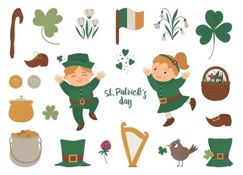 Premium Vector | Set of st. patrick's day symbols.