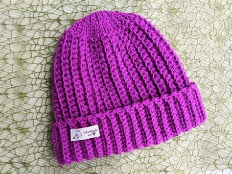 Free Crochet Ribbed Hat Pattern for Beginners - Crochet Bits