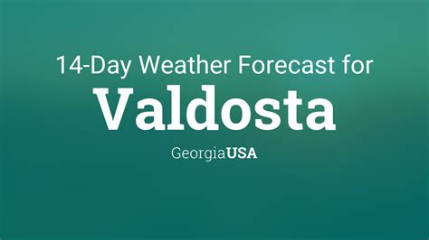 Valdosta, Georgia, USA 14 day weather forecast