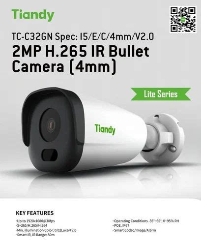 Tiandy CCTV IP Camera at Rs 1900/piece in Mumbai | ID: 2852403577573