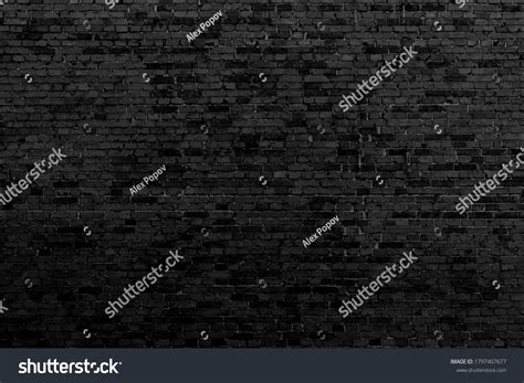 Black Brick Building Wall Interior Modern Stock Photo 1797407677 ...