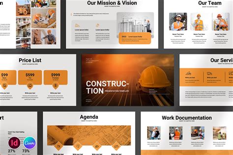 Construction Presentation Template | Presentation Templates ~ Creative ...