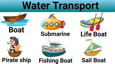 Water Vehicles/Water Transport Vehicles for kids/ Easy names of water ...