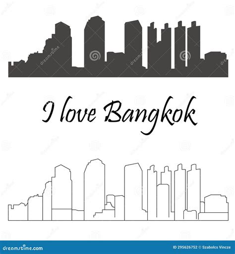 Bangkok skyline stock vector. Illustration of label - 295626752