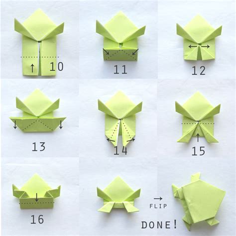 Origami Frog Steps