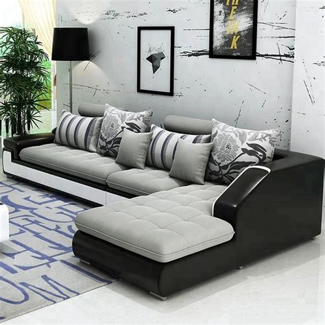 Modern L Shaped Corner Living Room Furniture | Living room sofa set ...