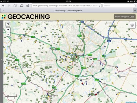 A geocaching map | Map, Geocaching, Presents