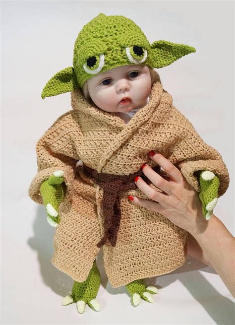 Crochet pattern for Yoda Costume Star Wars Costume Baby | Etsy | Baby ...