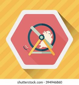 Pet Mouse Exercise Wheel Flat Icon Stock Vector (Royalty Free ...