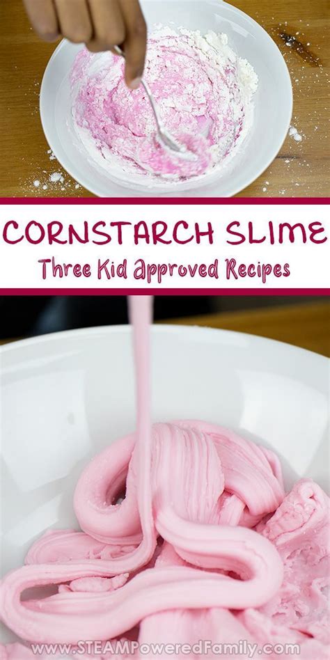 Make Cornstarch Slime with 3 Kid Approved Recipes | Sensory play ...