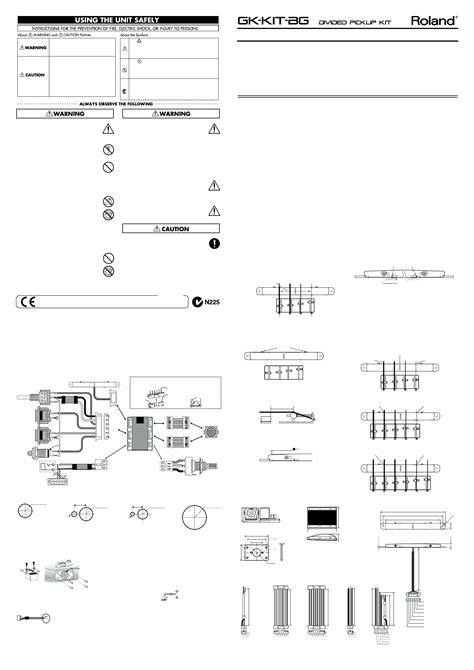 Roland GK-KIT-BG3 user manual (English - 1 pages)