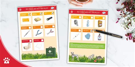 Pet First Aid Kit - Checklist - Pet Health - Twinkl Pets