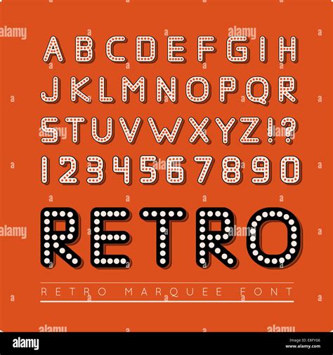 Retro marquee font Stock Photo - Alamy