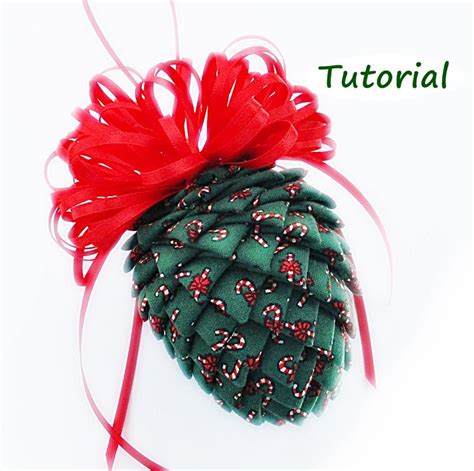 Tutorial: How to Make Fabric and Ribbon Pinecone Ornaments, PDF File ...