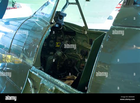 Spitfire Cockpit Stock Photo - Alamy