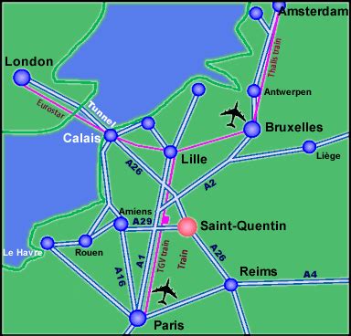 Saint Quentin Map - France