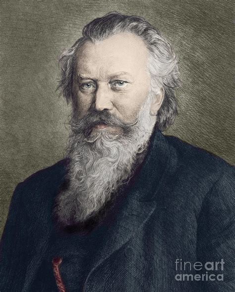 Portrait Of Johannes Brahms, German Composer, Pianist And Conductor ...