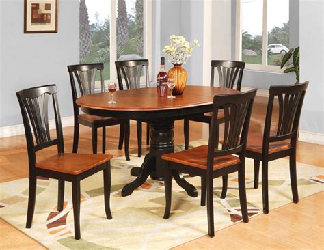 2 tone, oval dining tables and chairs | Avon 5PC Oval Kitchen Dining ...