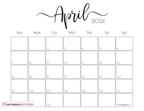 2024 April Calendar Printable Pdf Free - 2020 2024 Calendar