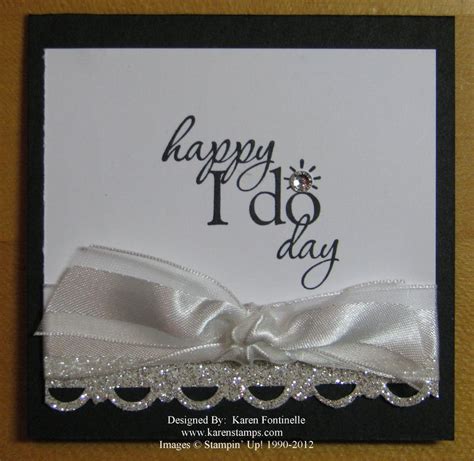 Wedding 3×3 Gift Card | Stamping With Karen