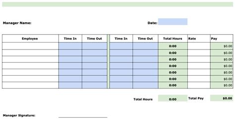 100% Free Timesheet Templates for Spas and Salons - ClockIt