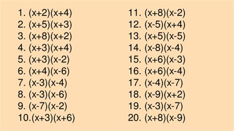 Expanding Double Brackets | Teaching Resources