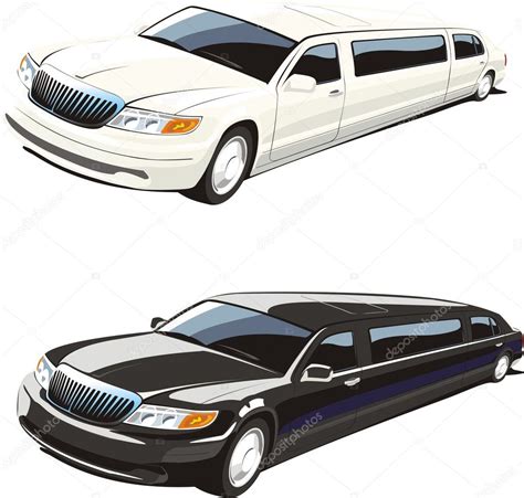 White and black limousine — Stock Vector © kokandr #7627333