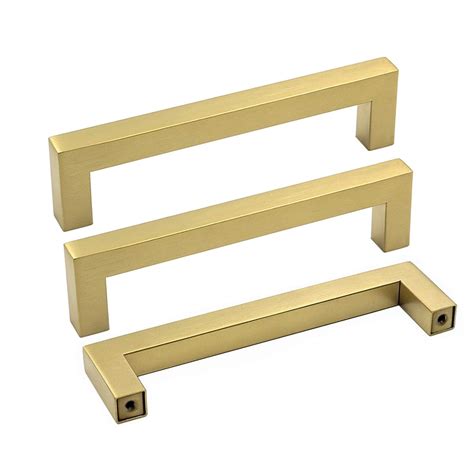 Buy goldenwarm 5 Inch Gold Cabinet Pulls 10 Pack Brushed Brass ...