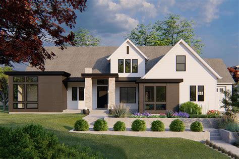 Exclusive One-Story House Plan with Modern Farmhouse Exterior ...