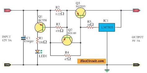 12V to 5V 3A circuit,DC converter step down Regulator