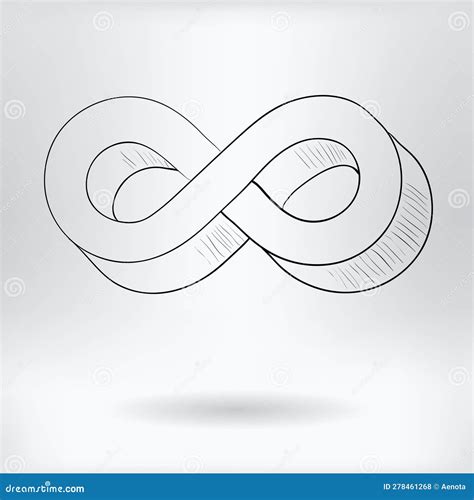 Cartoon Symbol of Infinity - Mathematical Infinity Concept Drawing ...