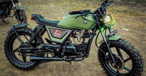 Hero Splendor modified into a scrambler motorcycle looks beautiful