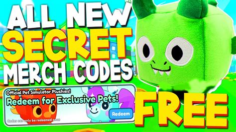 ALL NEW *FREE HUGE DRAGON MERCH* CODES in PET SIMULATOR X CODES ...